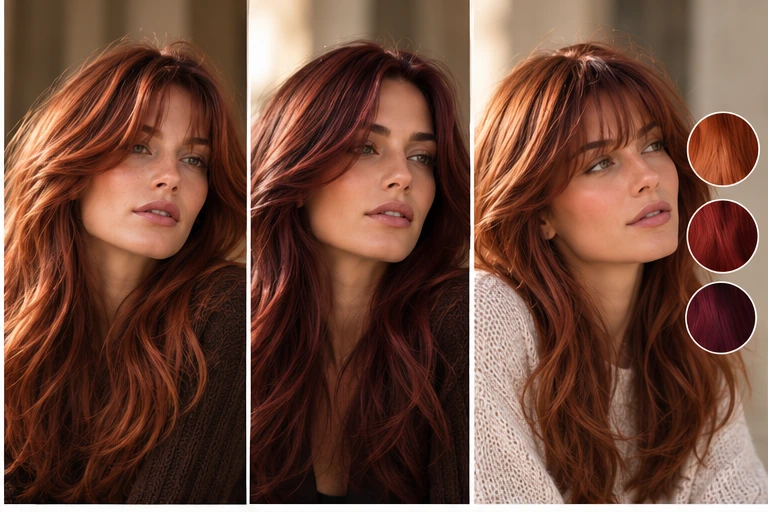 colore capelli autunno-inverno Rame, Cherry Cola e castani ramati